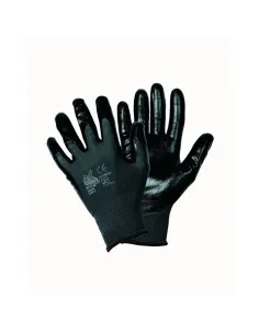 Polyester nitrile gloves with elastic cuff