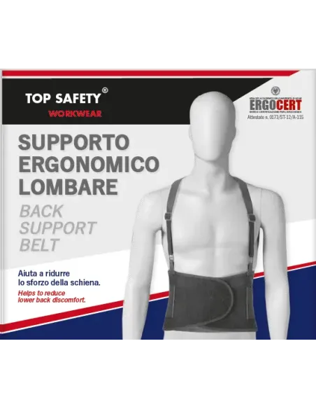 Cintura supporto lombare TOP SAFETY-Riberti Antinfortunistica