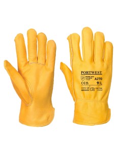 Guanti in Pelle Fiore Giallo di prima scelta Driver...