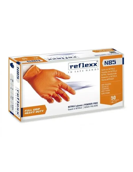 Guanti monouso nitrile full grip senza polvere Reflexx N85