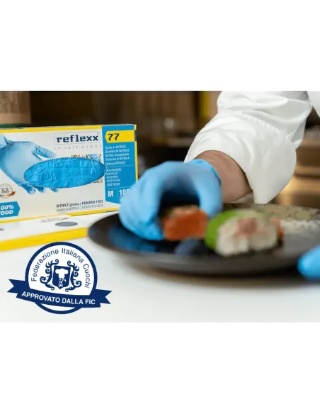Reflexx powder-free nitrile gloves - Riberti Antinfortunistica
