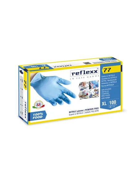 Reflexx powder-free nitrile gloves - Riberti Antinfortunistica