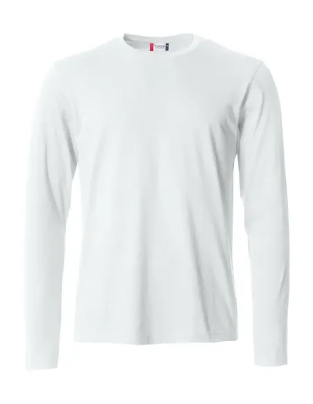 T-Shirt Girocollo Cotone Manica Lunga Clique