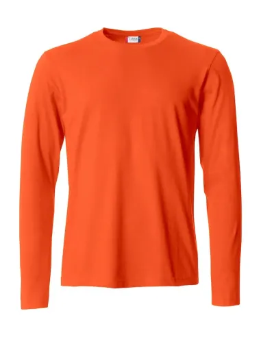 T-Shirt Girocollo Cotone Manica Lunga Clique