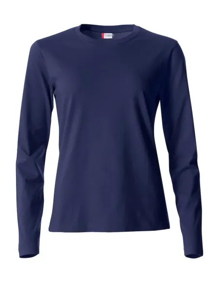 T-Shirt Girocollo Cotone Manica Lunga Clique