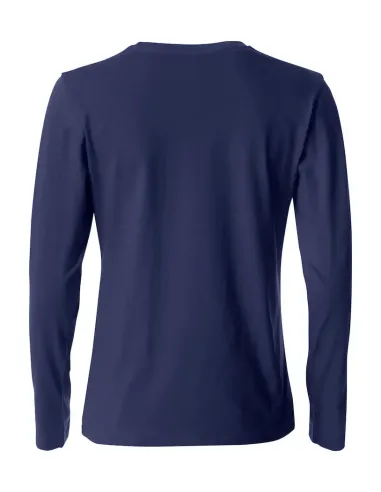 T-Shirt Girocollo Cotone Manica Lunga Clique