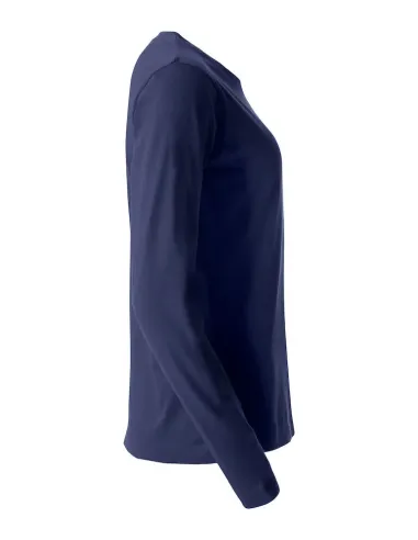 T-Shirt Girocollo Cotone Manica Lunga Clique