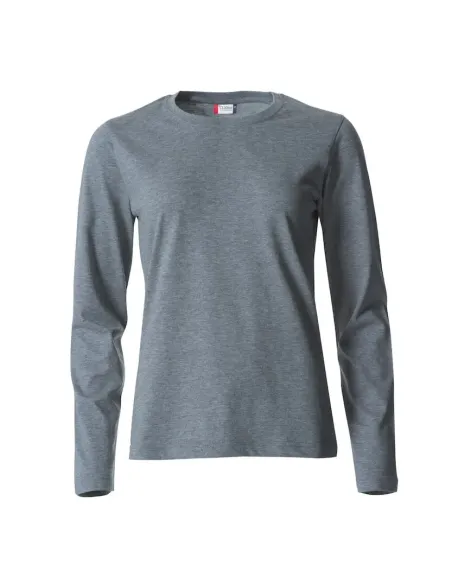 T-Shirt Girocollo Cotone Manica Lunga Clique