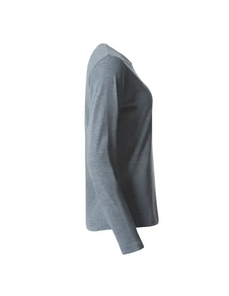 T-Shirt Girocollo Cotone Manica Lunga Clique