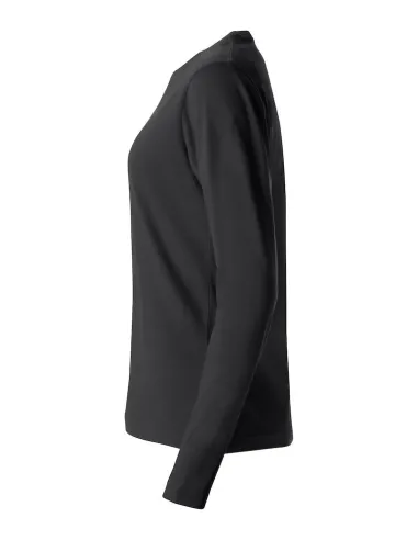 T-Shirt Girocollo Cotone Manica Lunga Clique