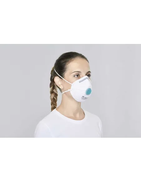 Protezione facciale mascherina valvola FFP3 BLS 10 pz