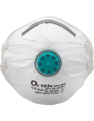 Protezione facciale mascherina valvola FFP3 BLS 10 pz