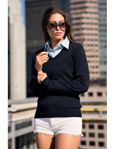 Women's V-Neck Sweater - Riberti Store