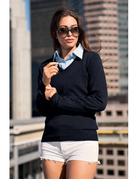 Women's V-Neck Sweater - Riberti Store