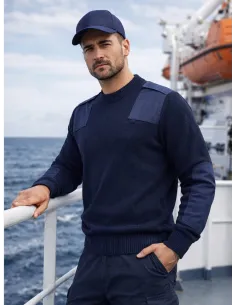 Maglione Ufficiale Marina Unisex Porta Gradi E Rinforzi 2