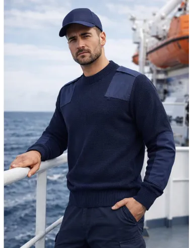 Maglione Ufficiale Marina Unisex Porta Gradi E Rinforzi