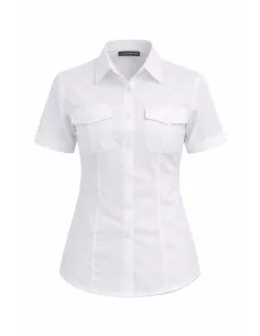 Women's white uniform shirt with insignia - Riberti Shop