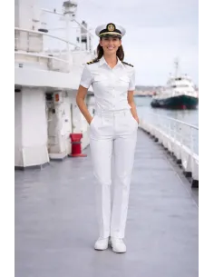 Women's white uniform shirt with insignia - Riberti Shop 2