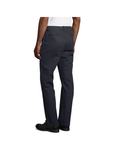 Pantalone Chino Elasticizzato in Cotone Twill