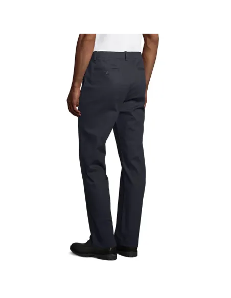 Pantalone Chino Elasticizzato in Cotone Twill