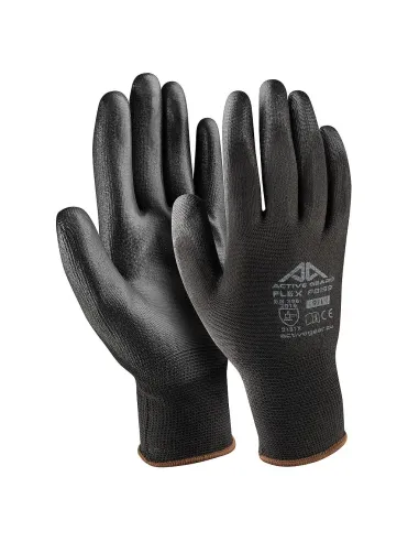 Guanti lavoro poliuretano nero ACTIVE FLEX-Riberti Antinfortunistica